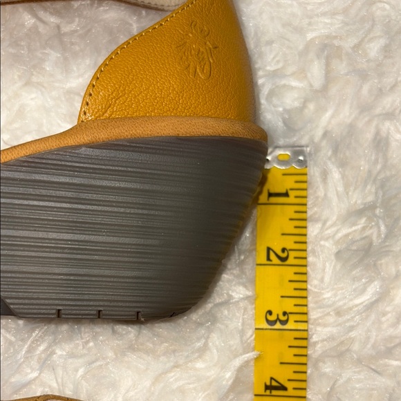 Fly London Yellow Ankle Strap Wedge Sandals EU size 38 - Picture 8 of 8